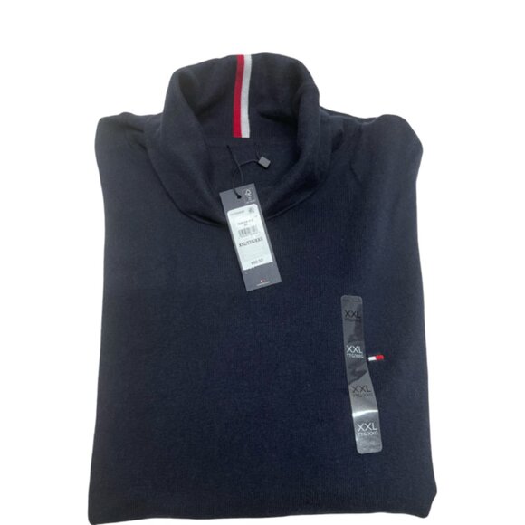 New Tommy Hilfinger Dark Blue Cotto Cashmere Turtleneck Sweater size XXLT(17 - Picture 7 of 7